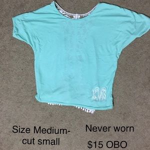 Shirt with lace back